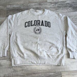 Vintage Champion Colorado Buffaloes Reverse Weave Gray Crewneck Sweatshirt - XL